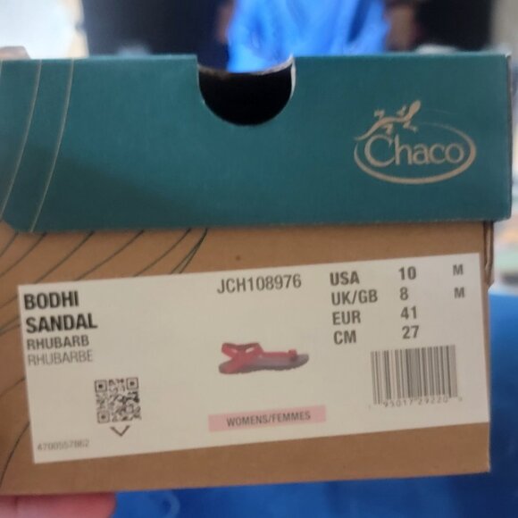 NIB Chaco Bohdi Vibram Sandals rhubarb women's 10 - Picture 6 of 6